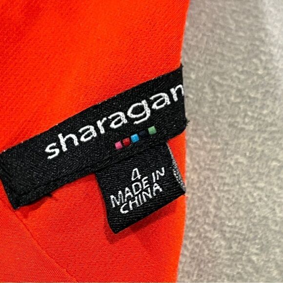 Sharagano Elegant blood Orange Sleeveless Dress business style size 4 - Picture 12 of 15